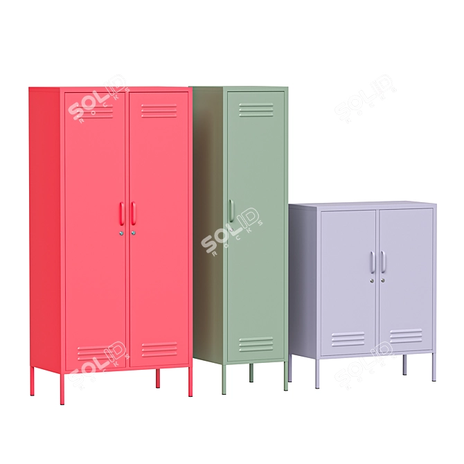 Metal Lockers for Home & Public 3D model image 9