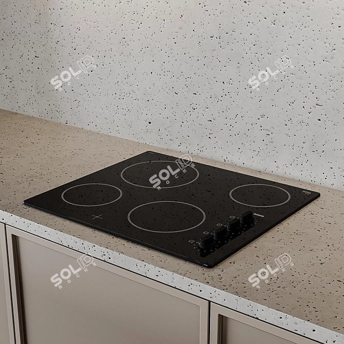 Customizable Modern Kitchen Unit 3D model image 6