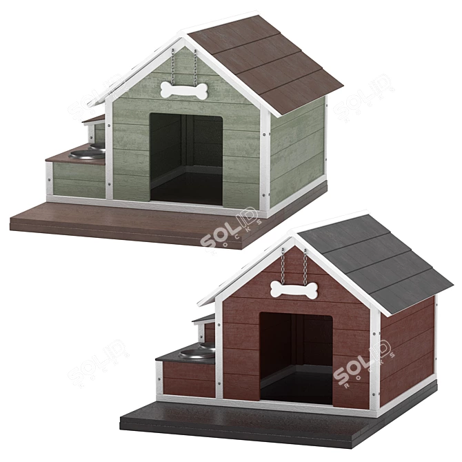 Scandinavian Style Dog House 3D model image 1