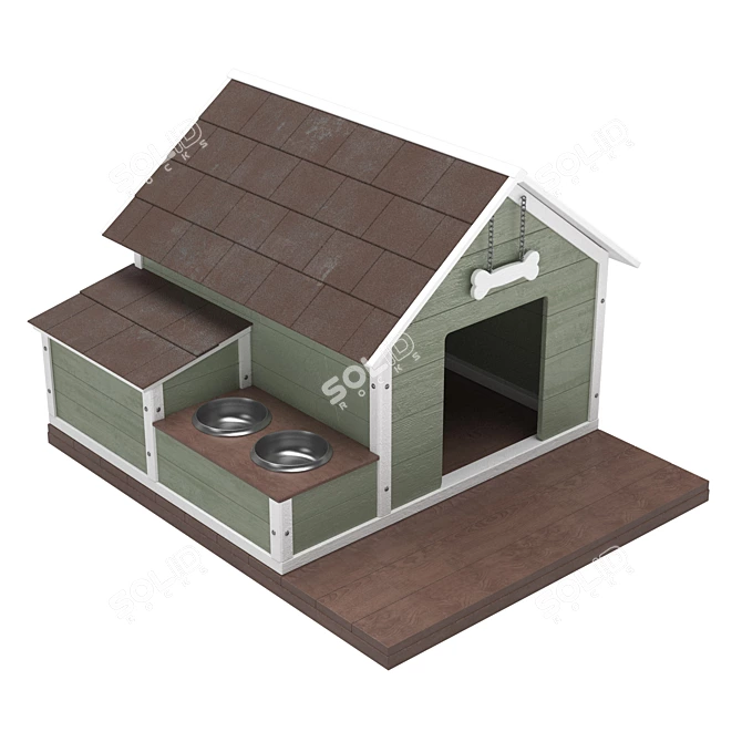 Scandinavian Style Dog House 3D model image 2