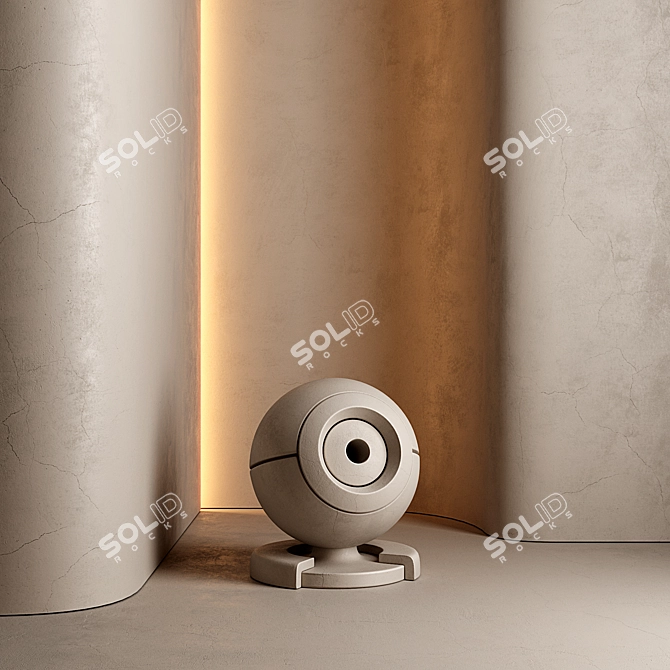 Cracked Plaster Wall Texture Pack 3D model image 4