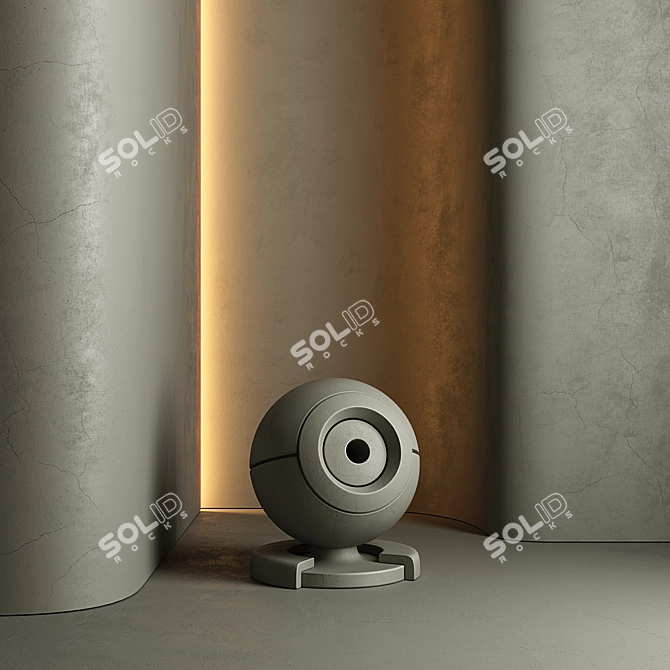 Cracked Plaster Wall Texture Pack 3D model image 5