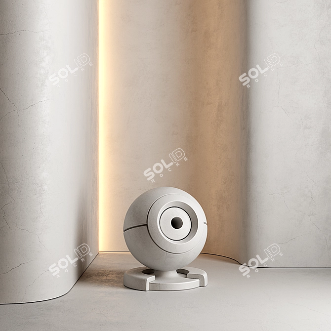 Cracked Plaster Wall Texture Pack 3D model image 7