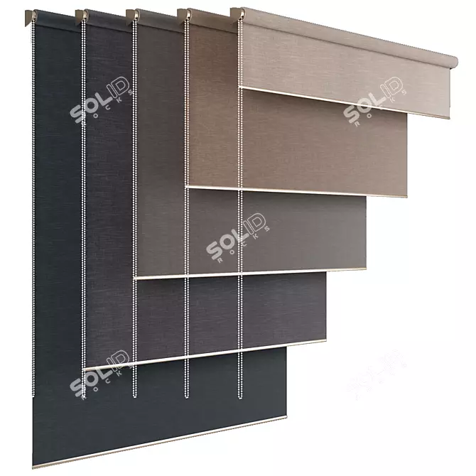 Roller Shades Collection 150x200cm 3D model image 1