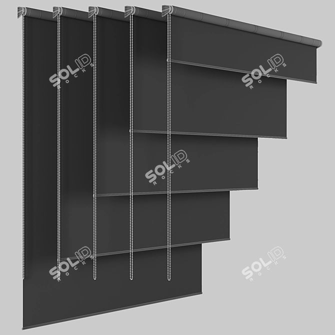 Roller Shades Collection 150x200cm 3D model image 3