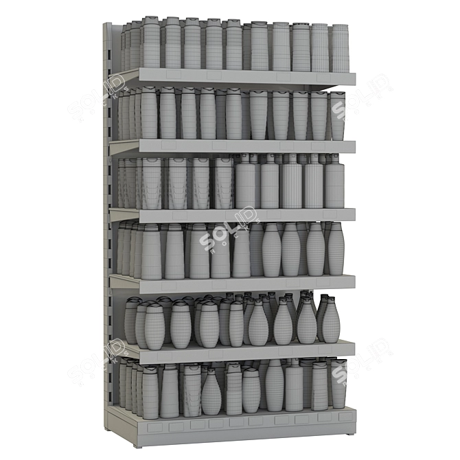 Shampoo Bottle Display Shelving 3D model image 4