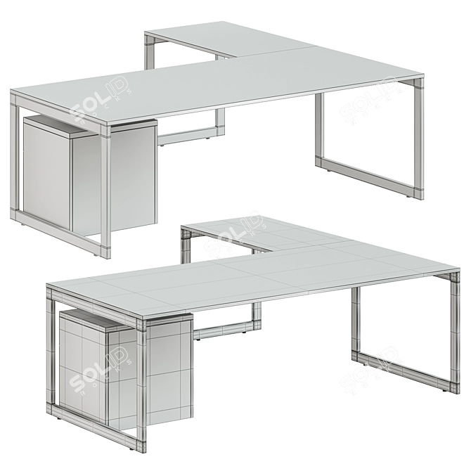 FORMA5 Vektor Executive Desk Set 3D model image 5