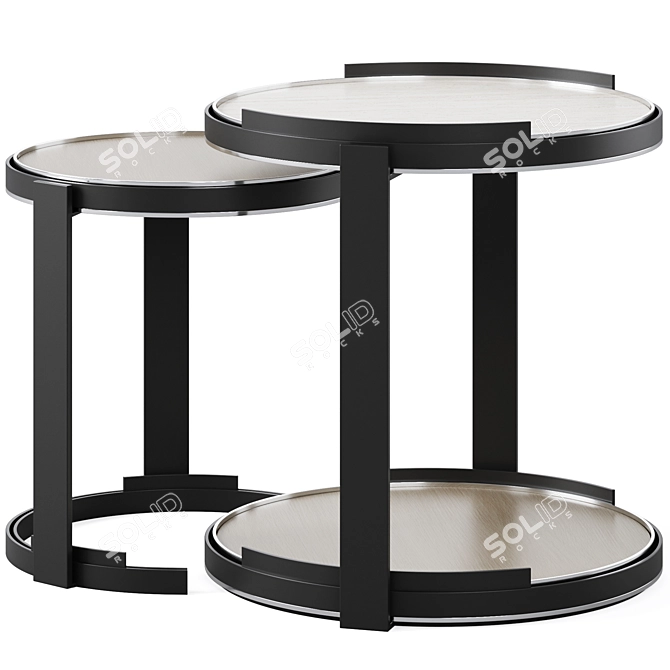 Modern Boulder Side Table Optimal 3D model image 1