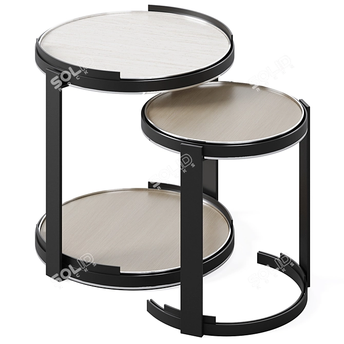 Modern Boulder Side Table Optimal 3D model image 3