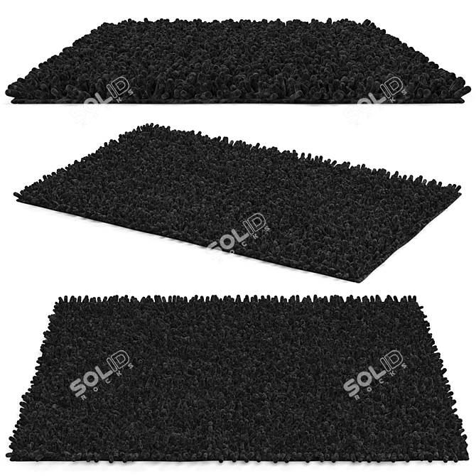 Chenille Bath Rug for Bathroom 3D model image 6