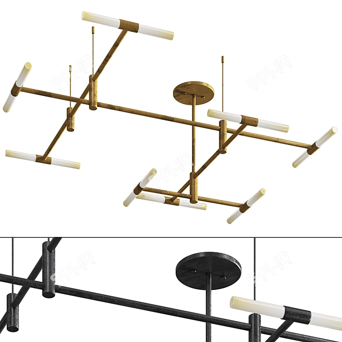 Contemporary ALTON Ceiling Fixture 3D model image 2