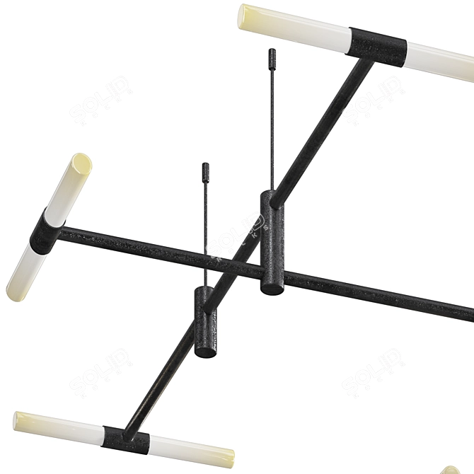 Contemporary ALTON Ceiling Fixture 3D model image 3