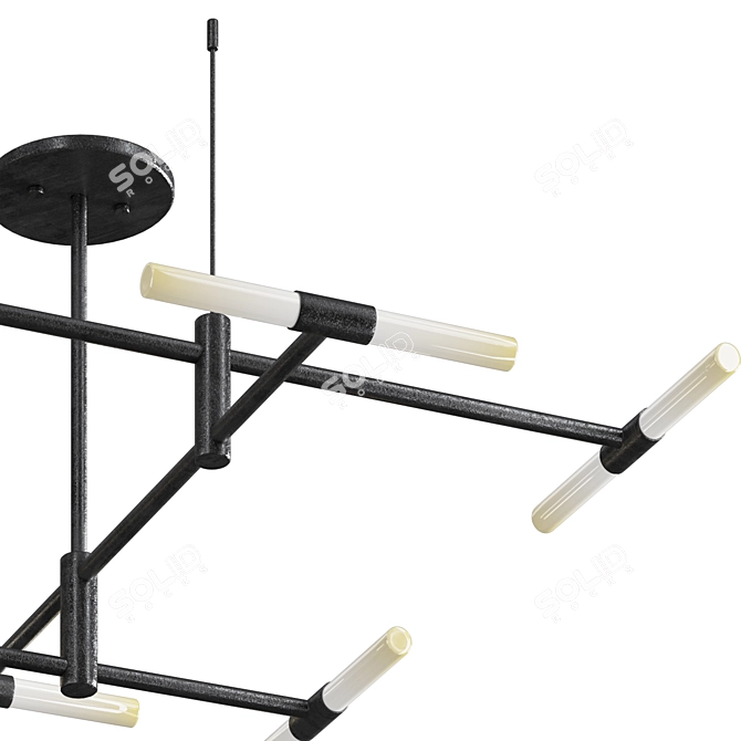 Contemporary ALTON Ceiling Fixture 3D model image 4