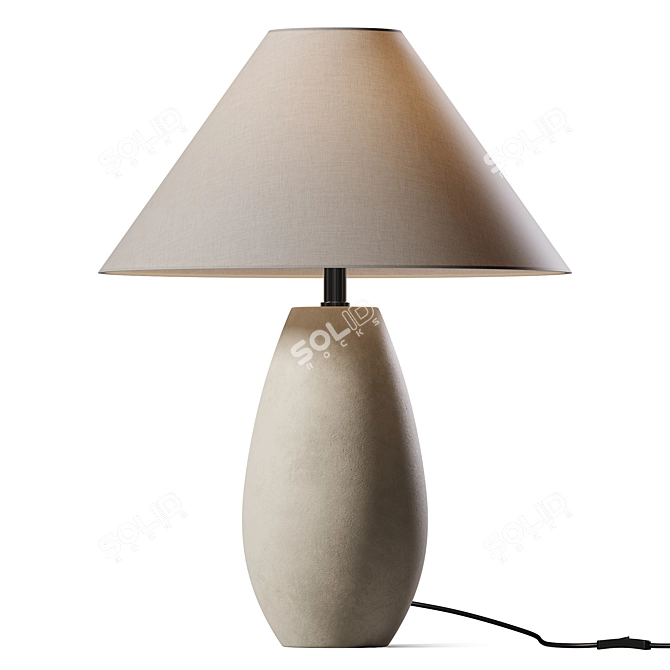  Sleek Ceramic Table Lamp 3D model image 1