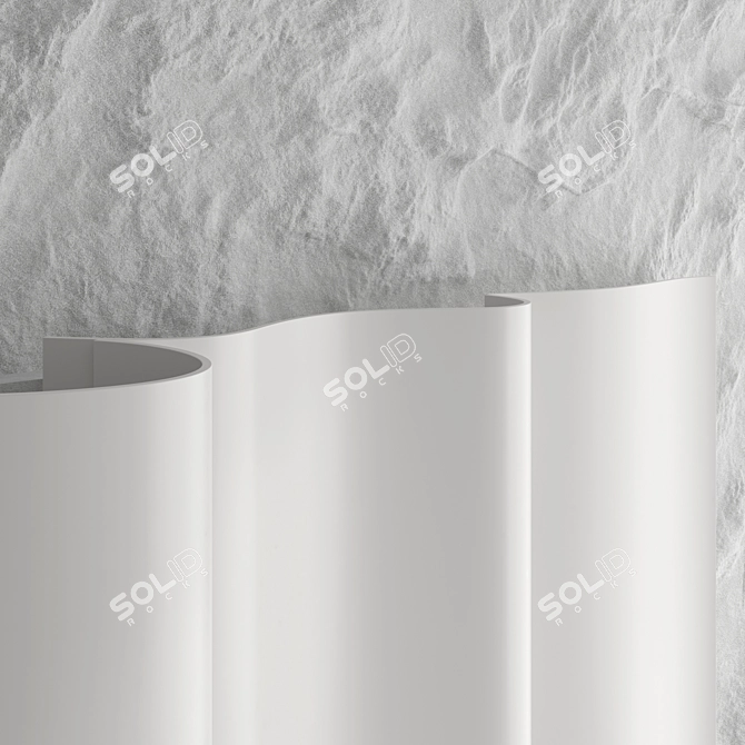 Modern Biofireplace Wall Set 3D model image 3