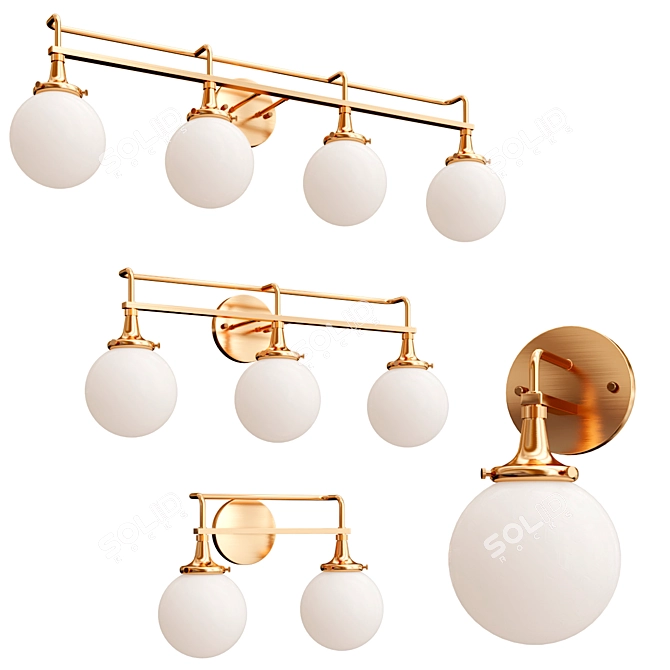 Beverly Hills Vanity Lighting Collection 3D model image 1