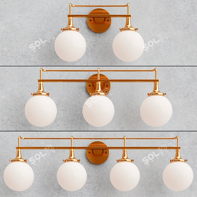 Beverly Hills Vanity Lighting Collection 3D model image 2