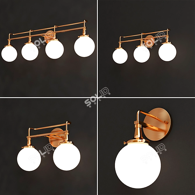 Beverly Hills Vanity Lighting Collection 3D model image 4