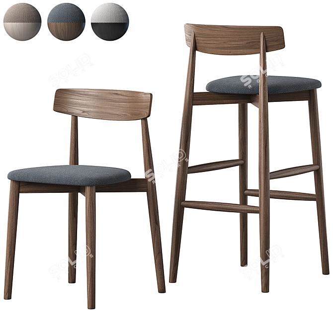 Modern Italian Design, Claretta Chair 3D model image 1