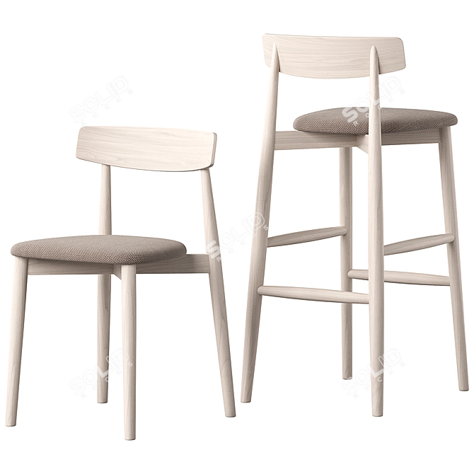 Modern Italian Design, Claretta Chair 3D model image 2