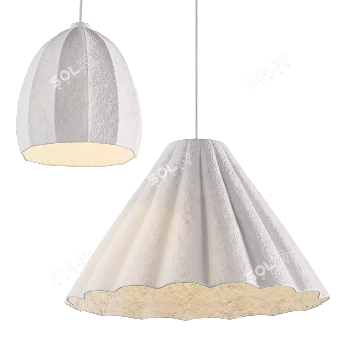 Reclaimed Cotton Pendant Lights, Watt&Veke 3D model image 1