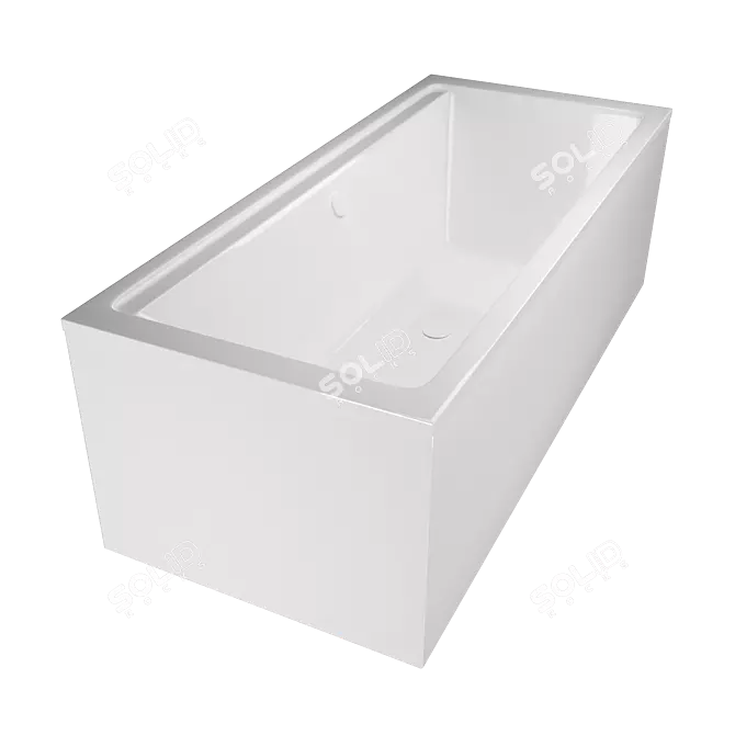 Modern Matte Amatrice Acrylic Bathtub 3D model image 2