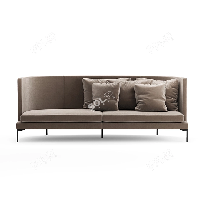 Modern and Stylish Living Divani Sofa 3D model image 2