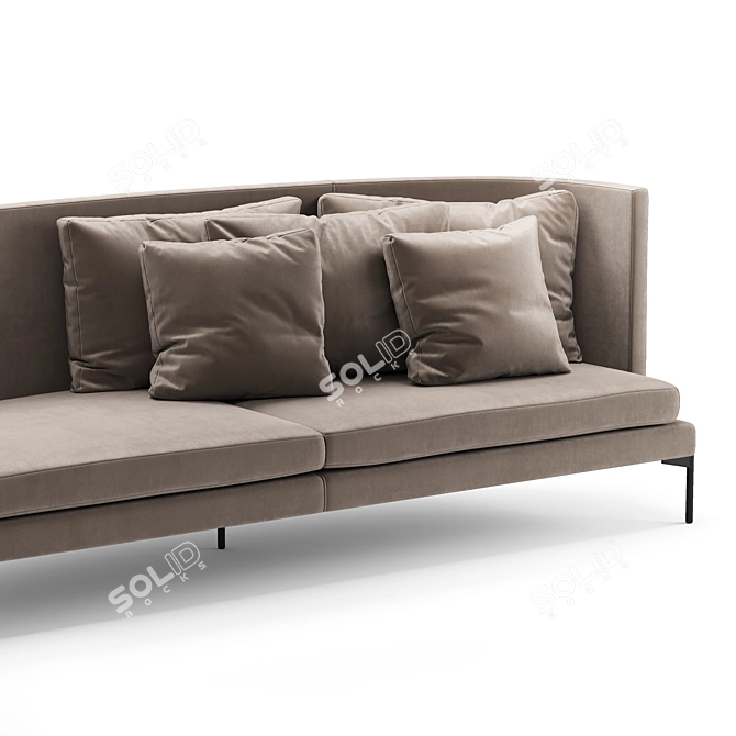 Modern and Stylish Living Divani Sofa 3D model image 5