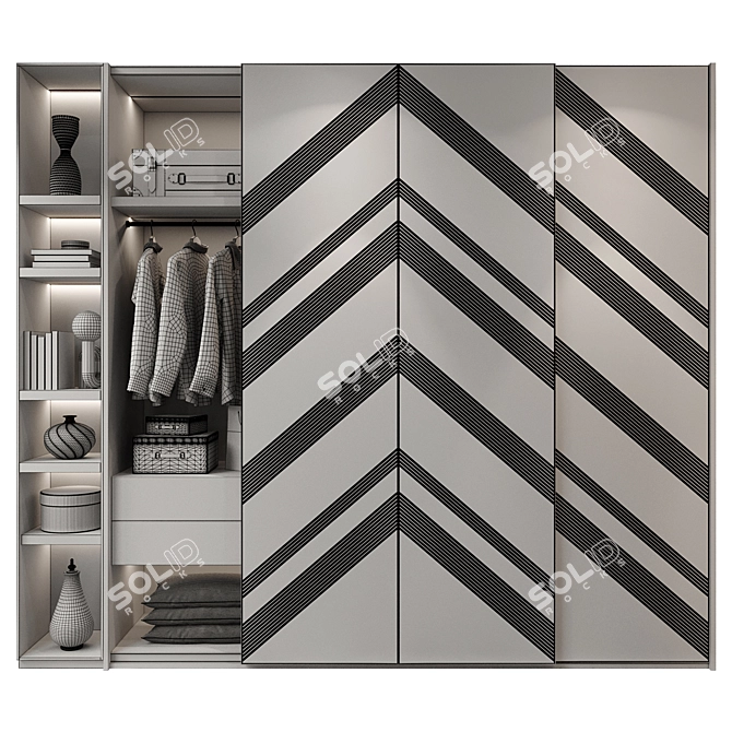 Modern Decor Cabinet GHS-2444 3D model image 2