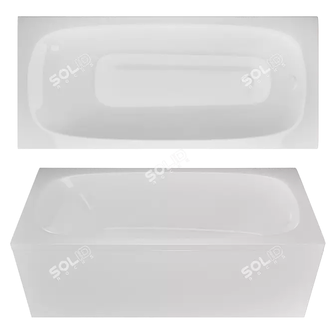 Elegant TONI ARTI Teramo Bathtub 3D model image 1