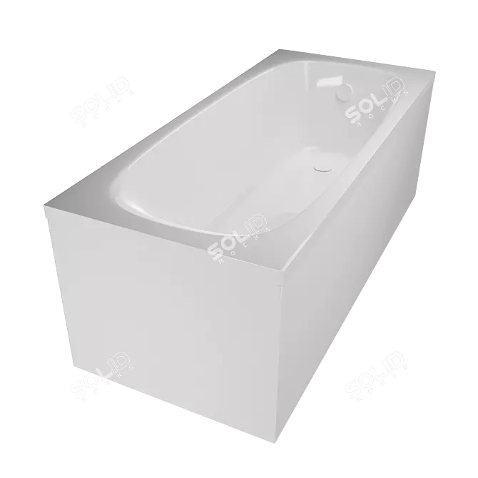 Elegant TONI ARTI Teramo Bathtub 3D model image 2