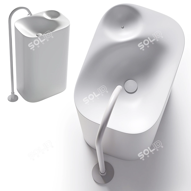  AGAPE Nivis Washbasin 3D model image 2