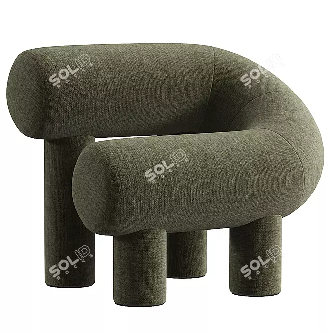 Modern UMI Armchair 3D Model 3D model image 2