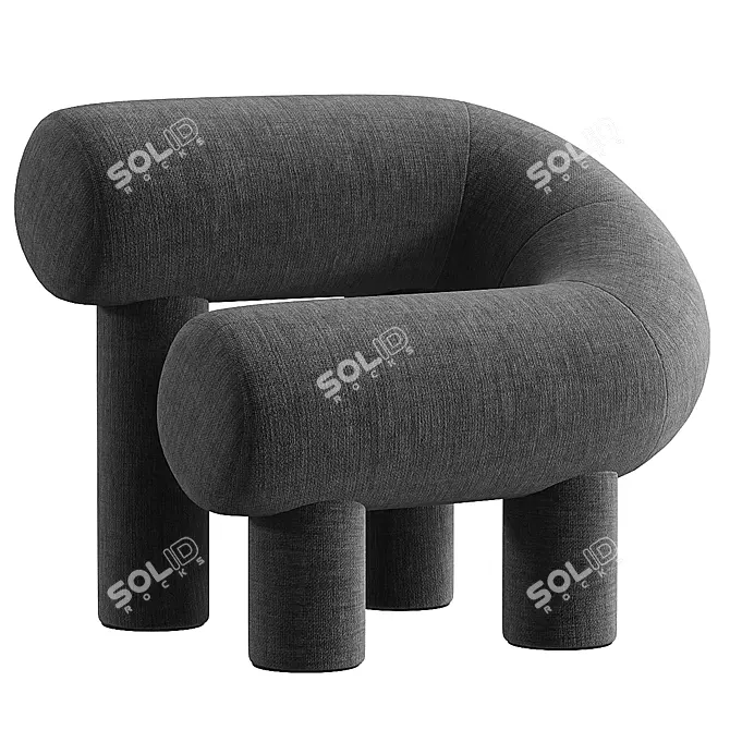 Modern UMI Armchair 3D Model 3D model image 3