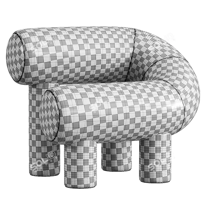 Modern UMI Armchair 3D Model 3D model image 4
