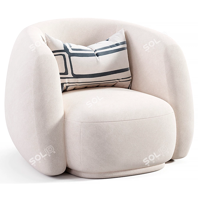 Modern Pacific Armchair Design 3D model image 3