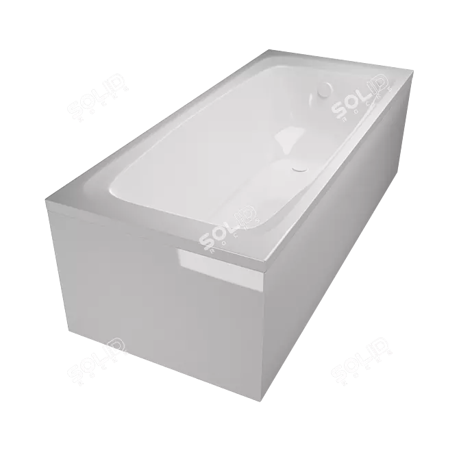 Rapallo PL 170x70 Matte Acrylic Bathtub 3D model image 6