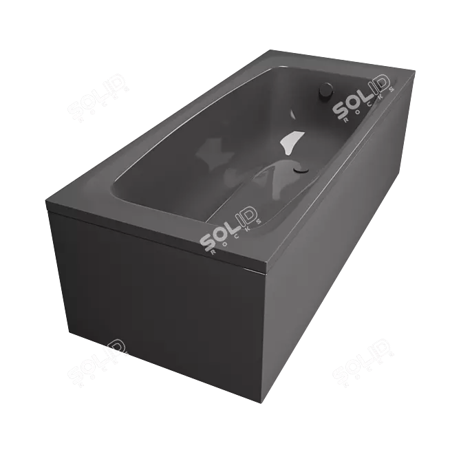 Rapallo PL 170x70 Matte Acrylic Bathtub 3D model image 1