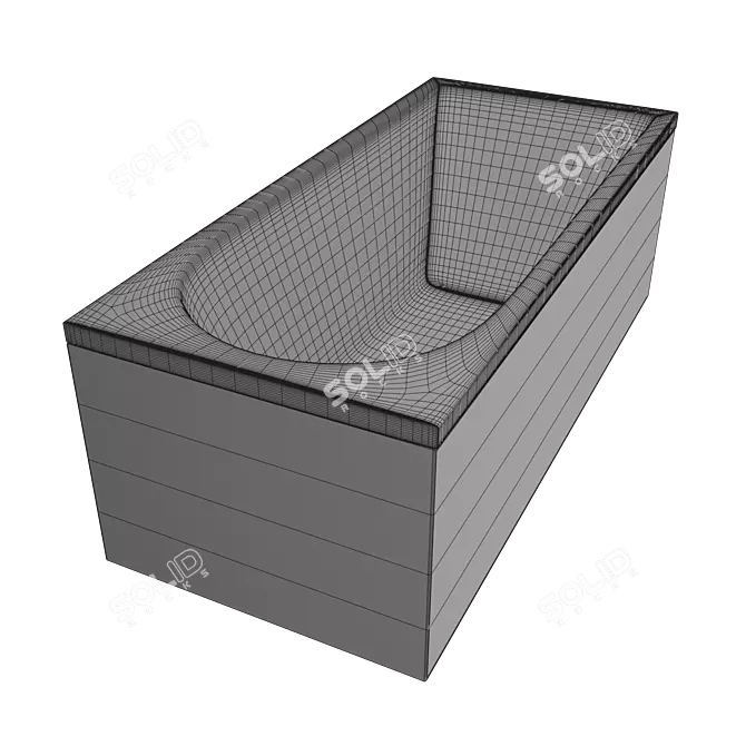 Toni Arti Acrylic Soaking Tub 3D model image 3