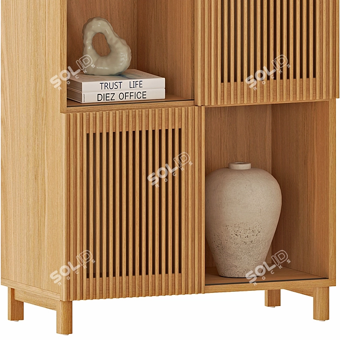 Sleek Beyla Display Cabinet 3D model image 4