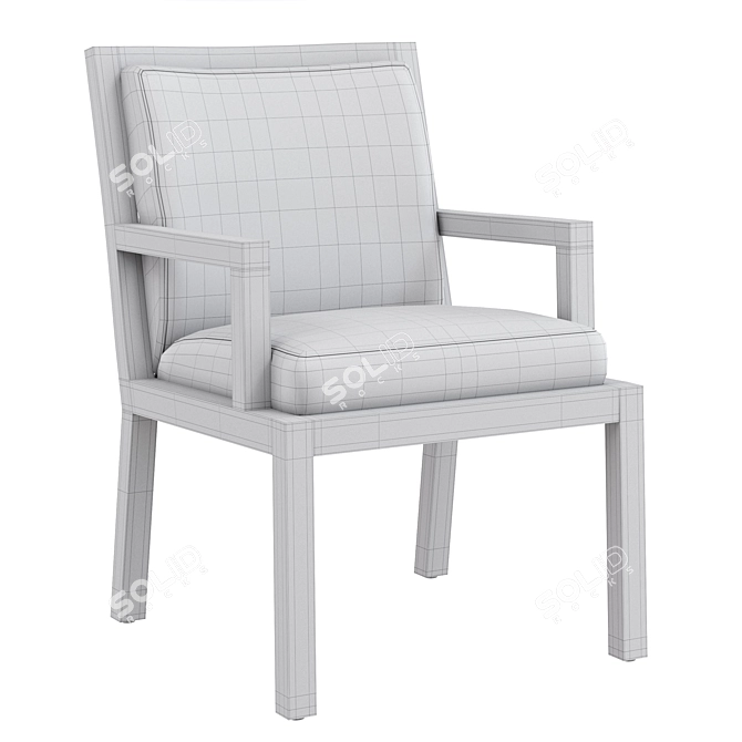 Elegant Bernhardt Trianon Armchair 3D model image 2