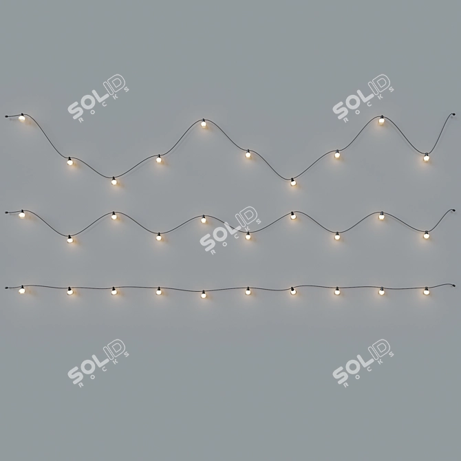 Adjustable Garland: Customizable Outdoor Decor 3D model image 2