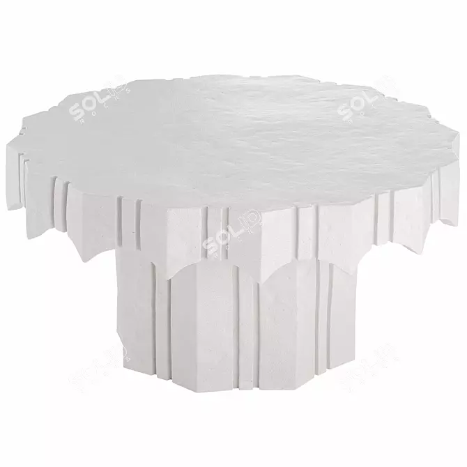 Sculptural Fortress Table for Inspiring Homes 3D model image 1