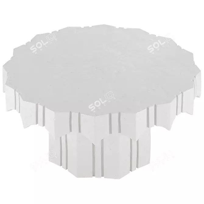 Sculptural Fortress Table for Inspiring Homes 3D model image 3