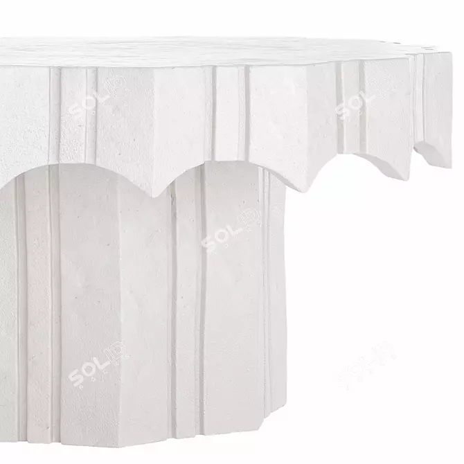 Sculptural Fortress Table for Inspiring Homes 3D model image 4