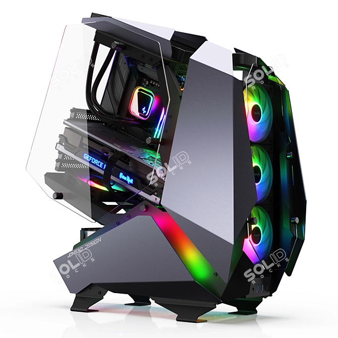 Dynamic RGB Gaming PC Kit 3D model image 1