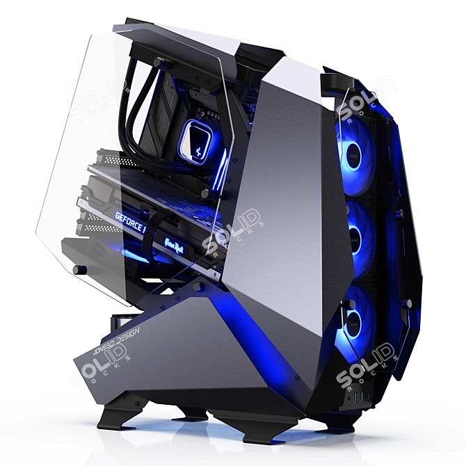 Dynamic RGB Gaming PC Kit 3D model image 2