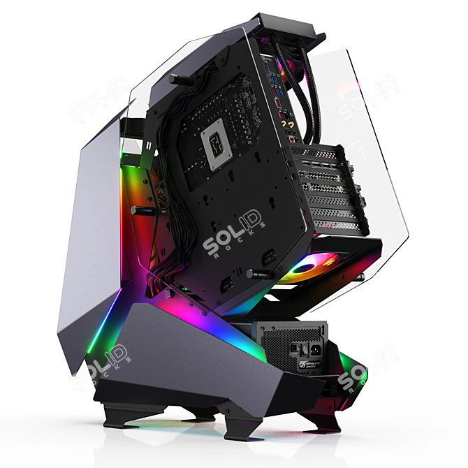 Dynamic RGB Gaming PC Kit 3D model image 4