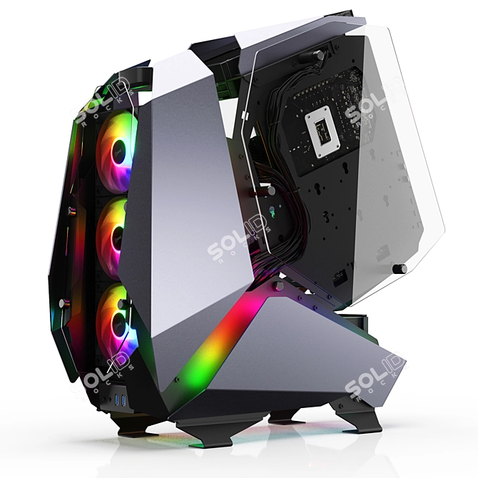 Dynamic RGB Gaming PC Kit 3D model image 5