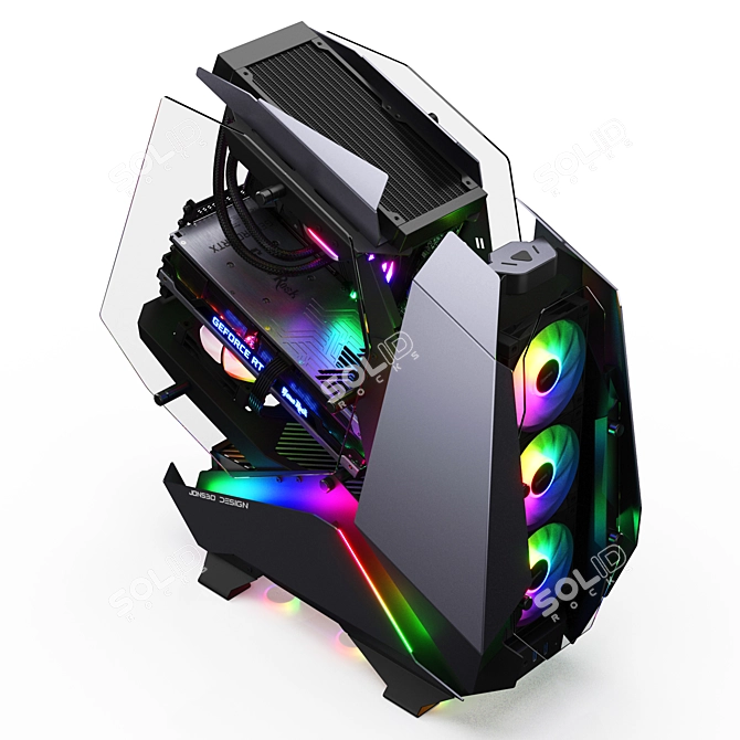 Dynamic RGB Gaming PC Kit 3D model image 6